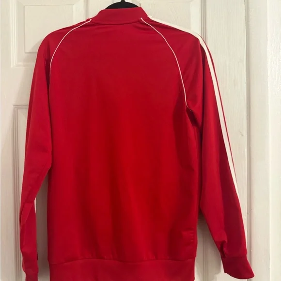 Adidas Red and White Track Jacket - Picture 2 of 5